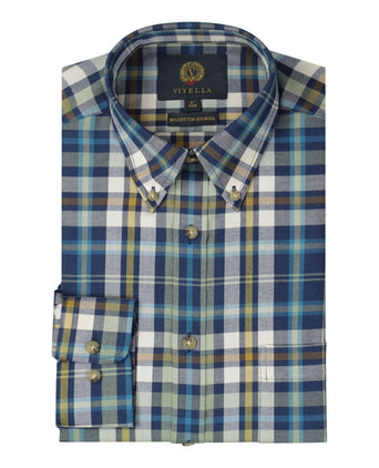 Viyella Shirt Button Down | Blue