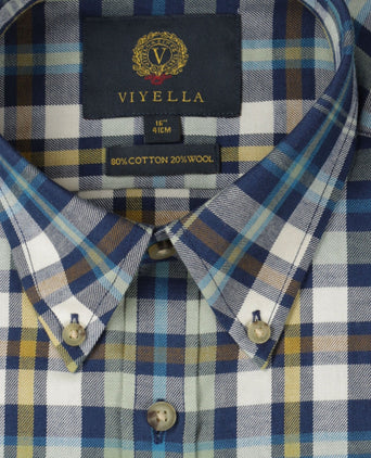 Viyella Shirt Button Down | Blue
