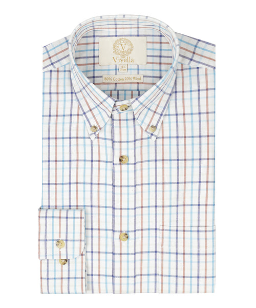 Viyella Shirt Button Down | Blue