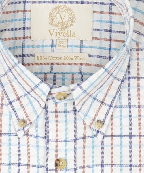 Viyella Shirt Button Down | Blue