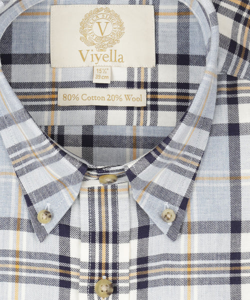 Viyella Shirt Button Down | Blue