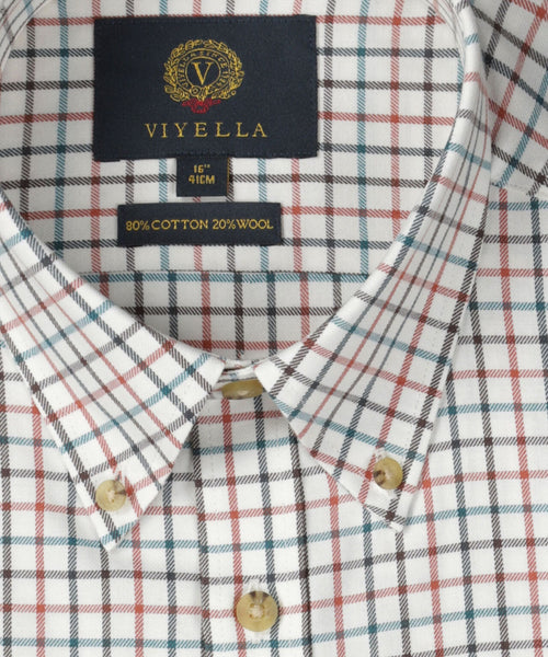 Viyella Shirt Button Down | Brown