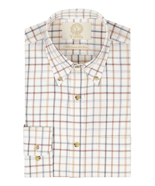 Viyella Shirt Button Down | Brown