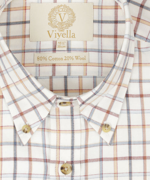 Viyella Shirt Button Down | Brown