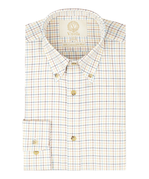 Viyella Shirt Button Down | Brown