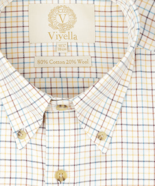 Viyella Shirt Button Down | Brown