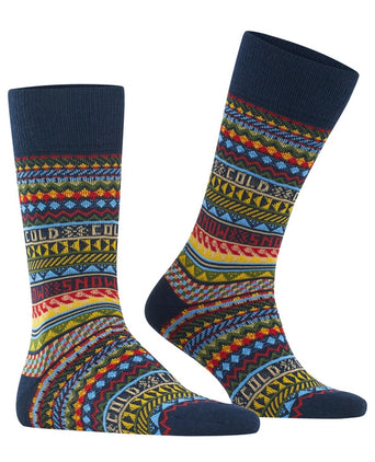 Burlington Snow Isle Heren Sokken | Blauw