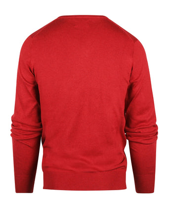 Pullover V-Neck Cotton/Cashmere | Red
