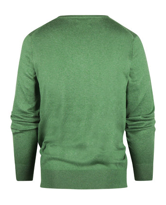 Sweater V-Neck Cotton/Cashmere | Green