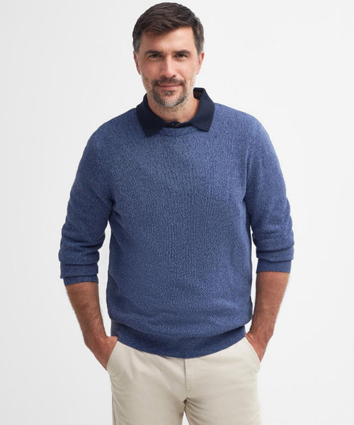 Barbour Round Neck Whitfield | Navy Blue