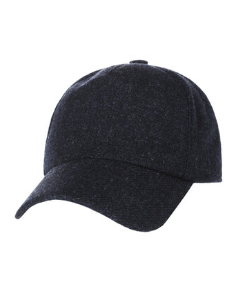 Wigens Tweed Baseball Cap | Navy Blauw