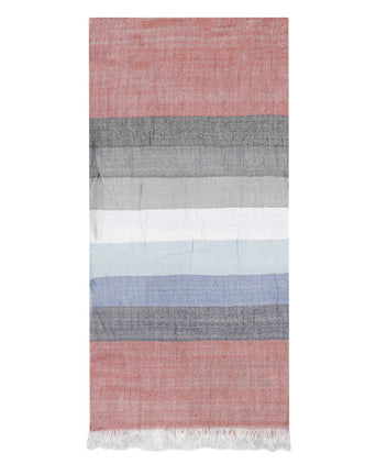Striped Scarf wide | Blue