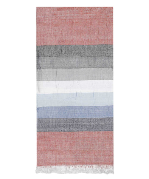 Striped Scarf wide | Blue