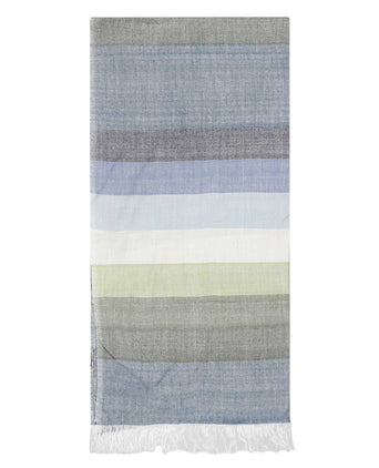Striped Scarf wide | Blue