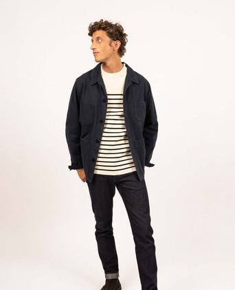 Saint James Sirocco Overshirt | Navy Blue