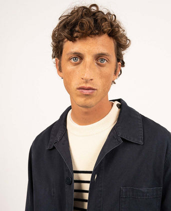 Saint James Sirocco Overshirt | Navy Blue