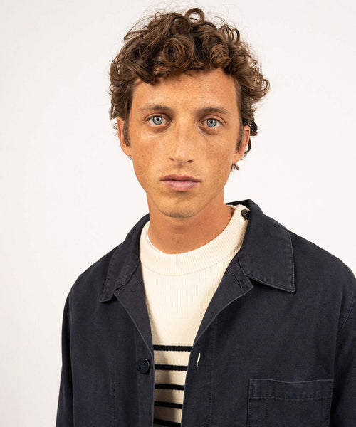 Saint James Sirocco Overshirt | Navy Blauw