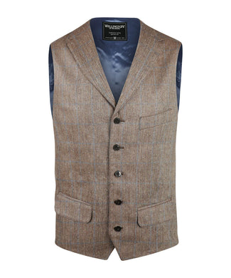 Wellington Gilet 100% Silk | Brown Wellington Gilet 100% Silk | Brown