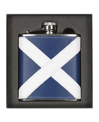 Leather Flask Flag 6oz | Scottish Flag
