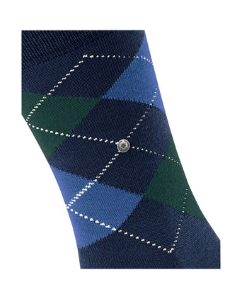 Burlington Edinburgh Heren Sokken | Blauw