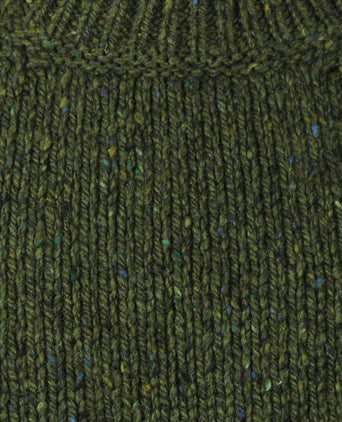 Fisherman Round Neck Pullover | Green