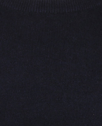 Round Neck Cashmere Sweater | Navy Blue