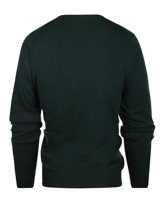 Round Neck Cashmere Sweater | Green