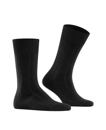 Lhasa Rib Men's Socks | Black