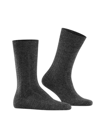 Lhasa Rib Men Socks | Grey