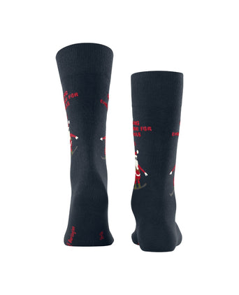 Burlington Snowboarding Santa sok | Blauw