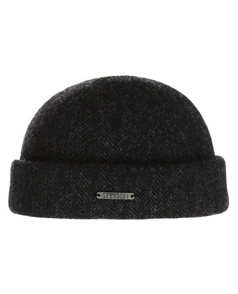 Stetson Docker Wool Herringbone | Black