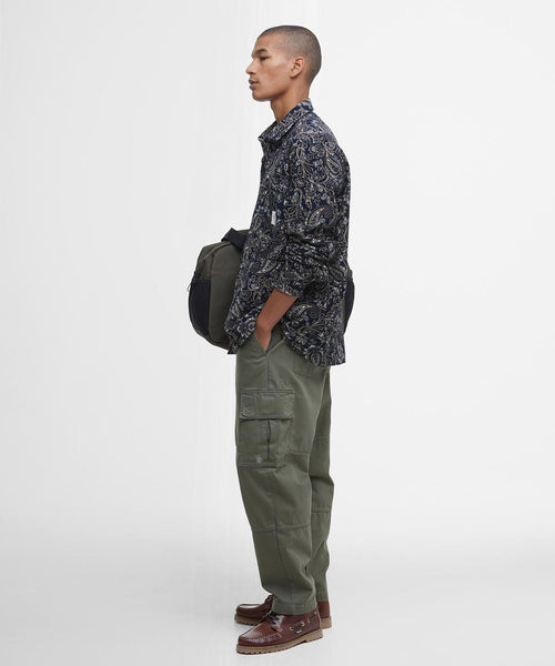 Barbour Brignall Printed Corduroy Overshirt | Navy Blue
