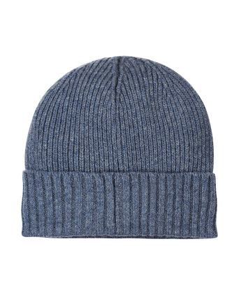 Barbour Carlton Beanie Hat | Denim Blue