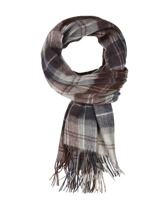 Barbour Brack Patchwork Tartan Scarf | Blue