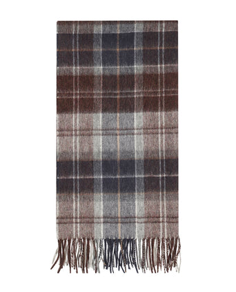 Barbour Brack Patchwork Tartan Scarf | Blue