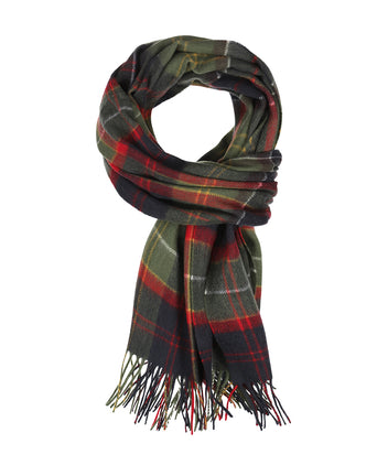 Barbour Brack Patchwork Tartan Scarf | Red