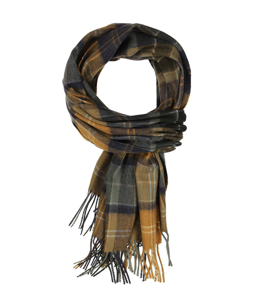 Barbour Brack Patchwork Tartan Scarf | Green
