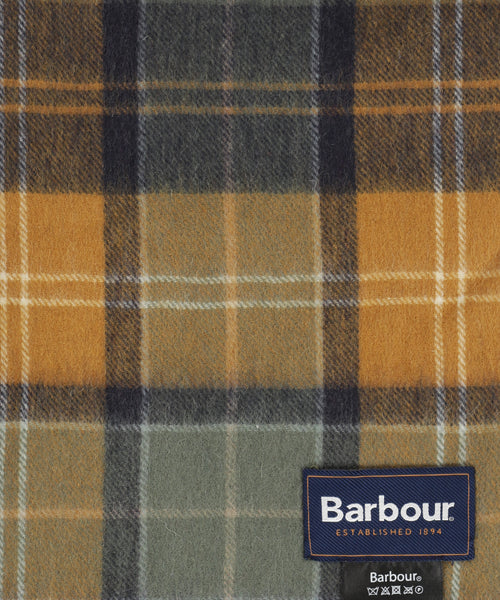 Barbour Brack Patchwork Tartan Scarf | Green