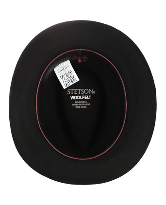 Stetson Fedora Woolfelt Suede | Black