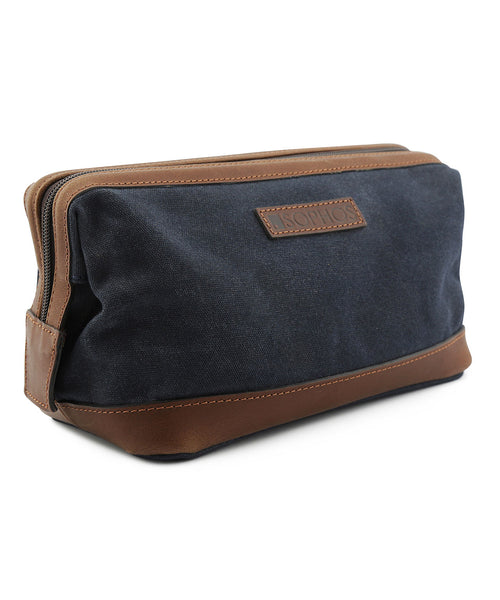 Canvas Gladstone Washbag | Navy Blue