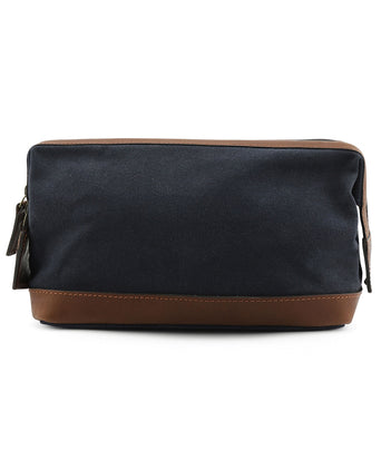 Canvas Gladstone Washbag | Navy Blue