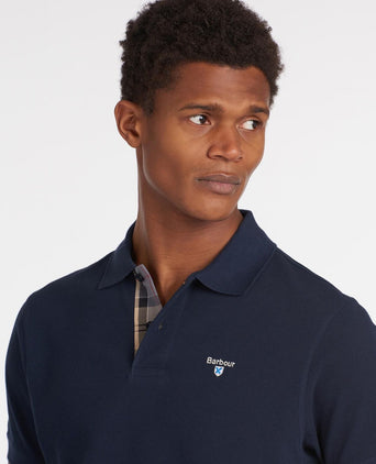 Barbour Tartan Pique Polo | Navy Blue