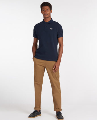Barbour Tartan Pique Polo | Navy Blue