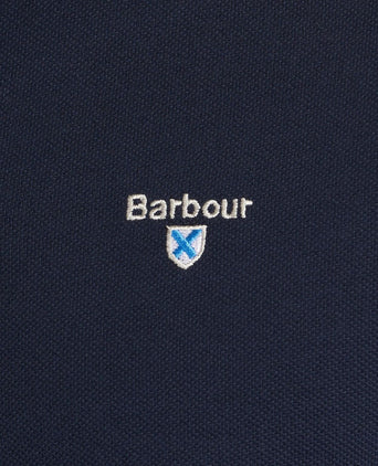 Barbour Tartan Pique Polo | Navy Blue