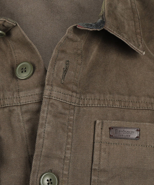 Barbour Lingfield Canvas Overshirt | Groen