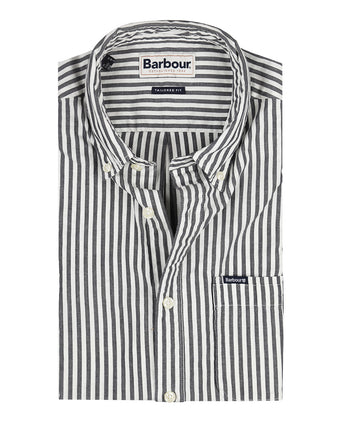 Barbour Cresswell Seersucker Short Sleeve Shirt | Navy Blue
