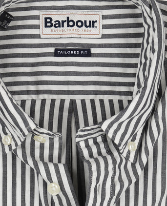 Barbour Cresswell Seersucker Short Sleeve Shirt | Navy Blue