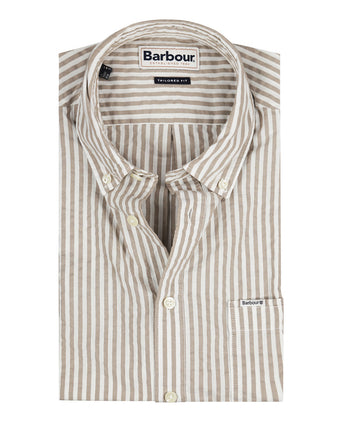 Barbour Cresswell Seersucker Shirt Short Sleeve | Beige