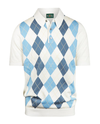 Argyle Polo Short Sleeve | White
