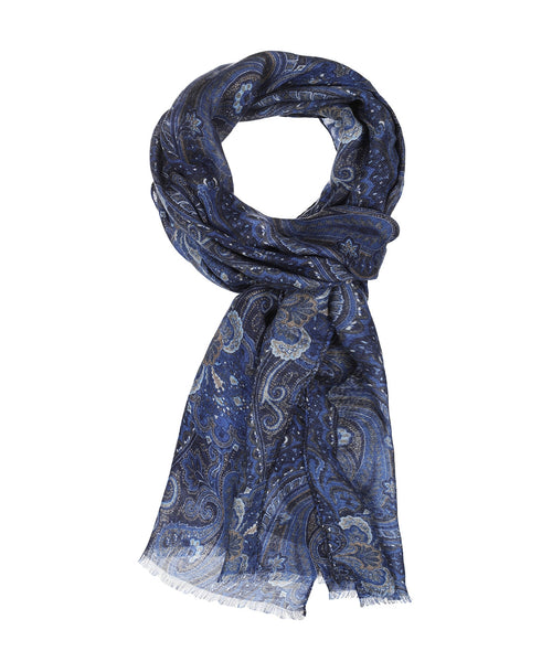 Scarf Wool/Cashmere/Silk | Blue